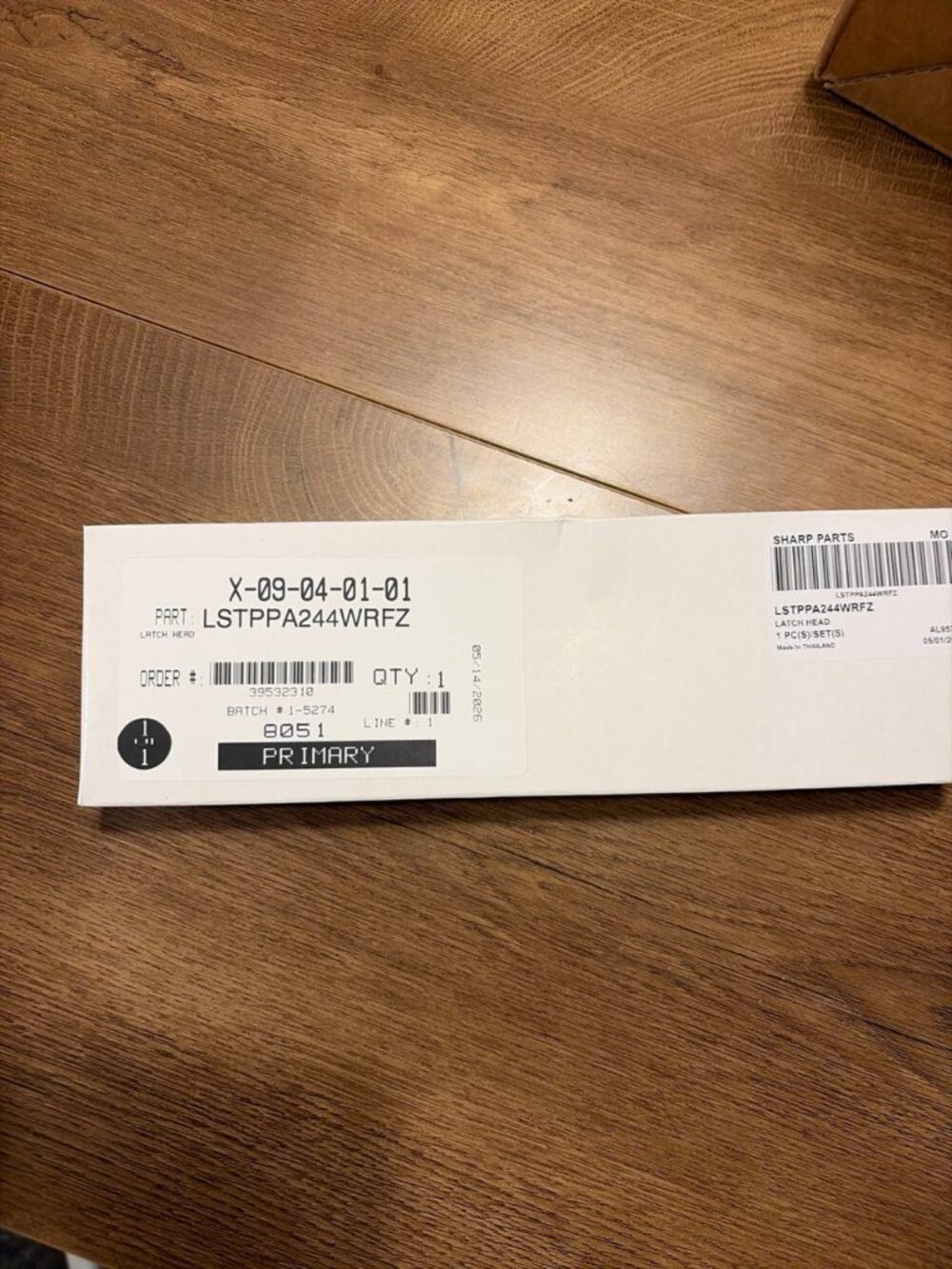 Sharp LSTPPA244WRFZ LATCH HEAD Brand NEW
